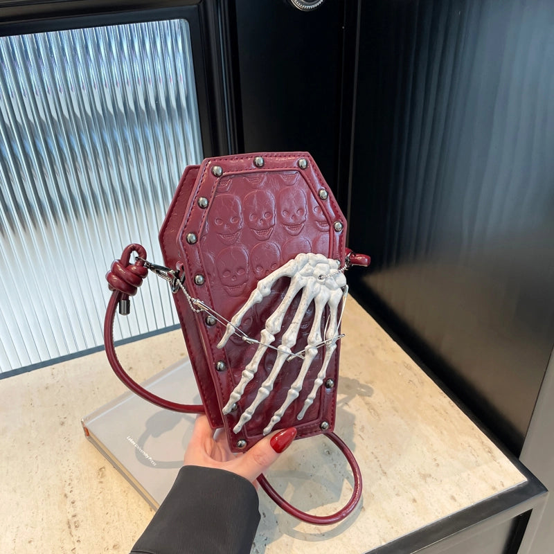 Halloween Women’s Medium Pu Leather Solid Color Classic Style Streetwear Square Zipper Crossbody Bag