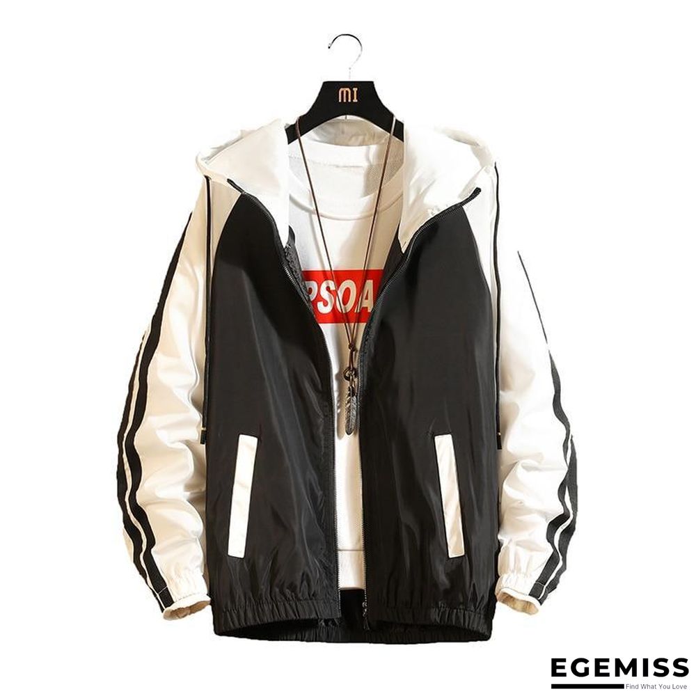 Men Casual Bomber Windbreaker Jacket Hooded Thin Zipper Coat Slim Outwear Hip Hop Jacket Men | EGEMISS