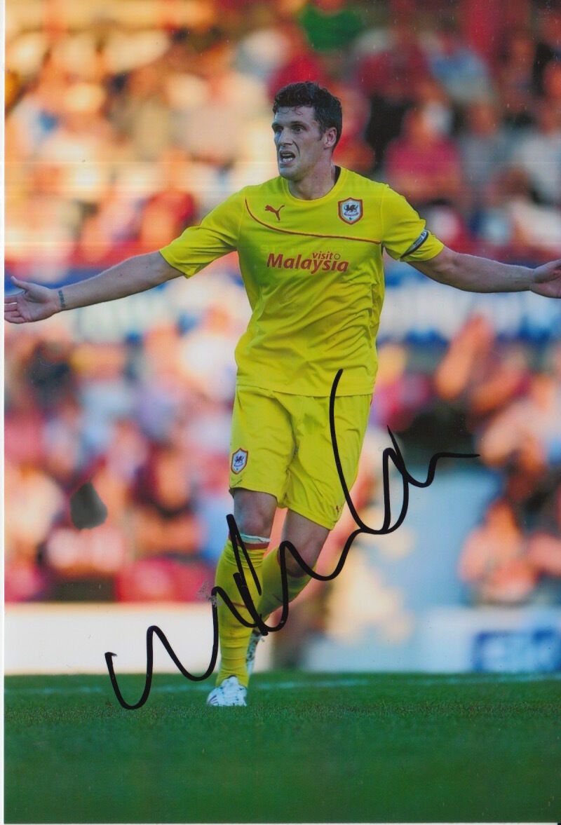 CARDIFF CITY HAND SIGNED MARK HUDSON 6X4 Photo Poster painting 1.