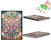 2pcs Flowers Partial DIY 50 Pages A5 Diamond Painting Notebook for Study Home