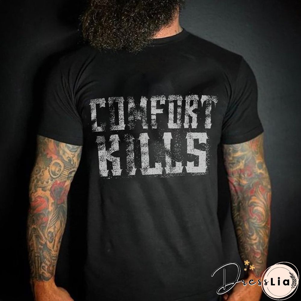 Men's Creative Fun Letter Print T-Shirt