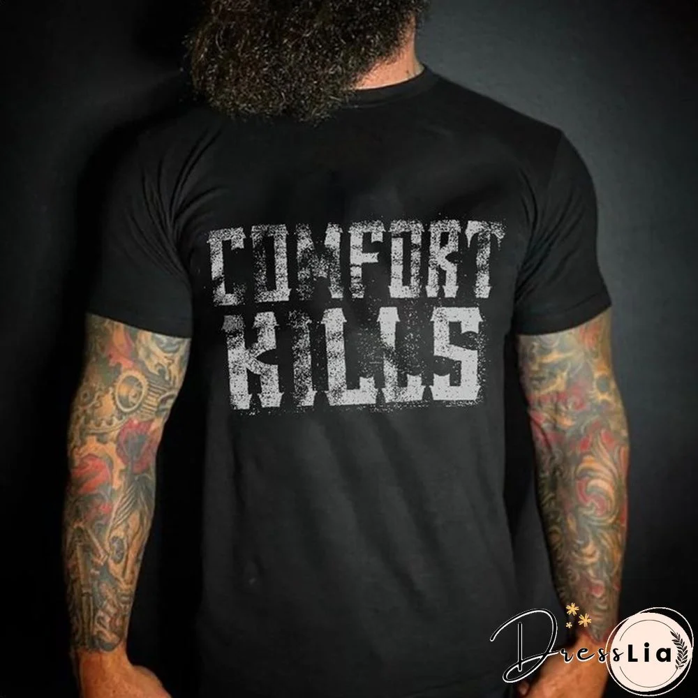 Men's Creative Fun Letter Print T-Shirt