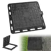 [US Local Warehouse] Iron Manhole Cover and Frame Non-Slip Septic Tank Cover for Yard (400mm)