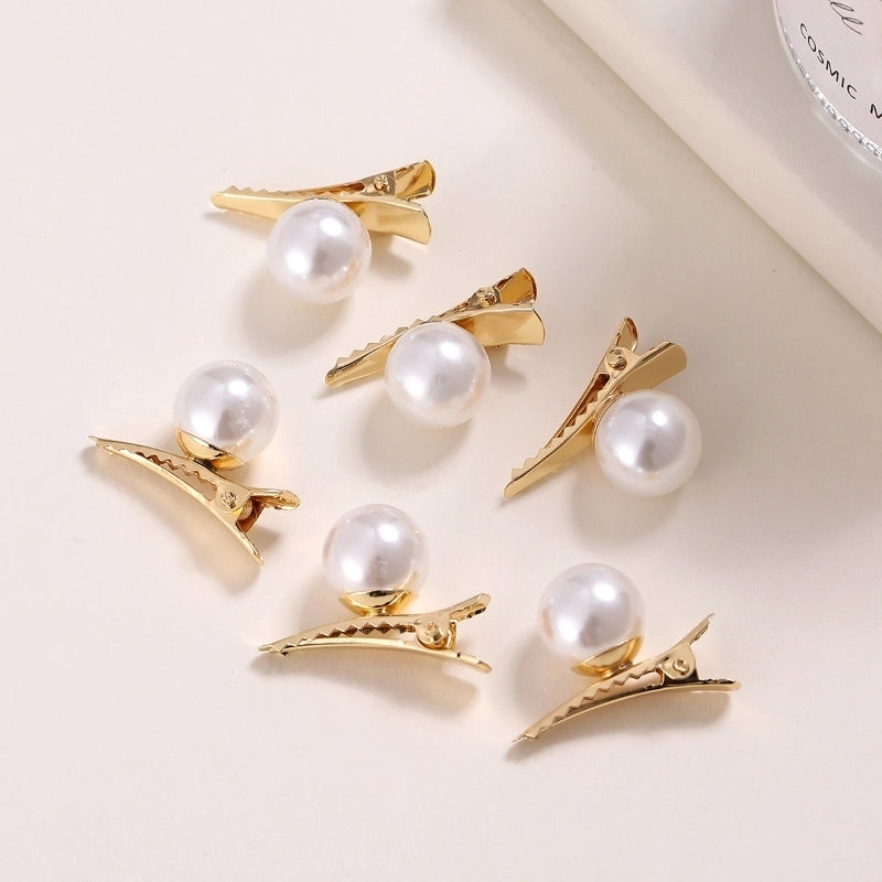 Sweet Solid Color Metal Plating Hair Clip