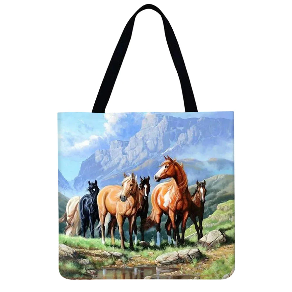 Linen Tote Bag - Horse