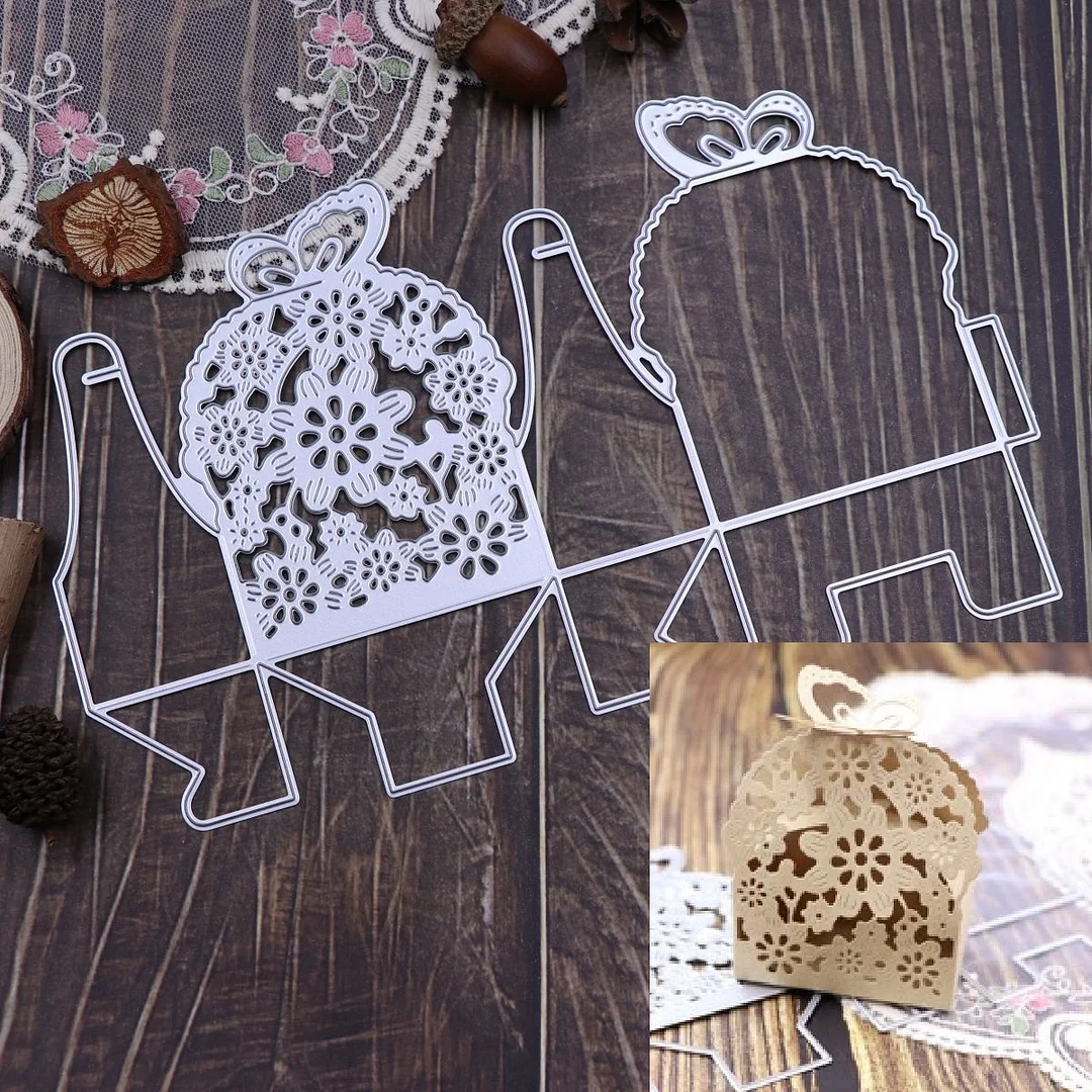 Nigikala Styles of Gift Box Metal Cutting Dies for Scrapbooking DIY Album Production Tool Carbon Steel Craft Box Die Cut 2024 New