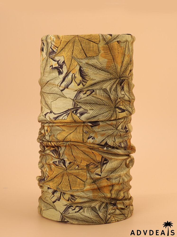 Leaf Print Infinity Scarf