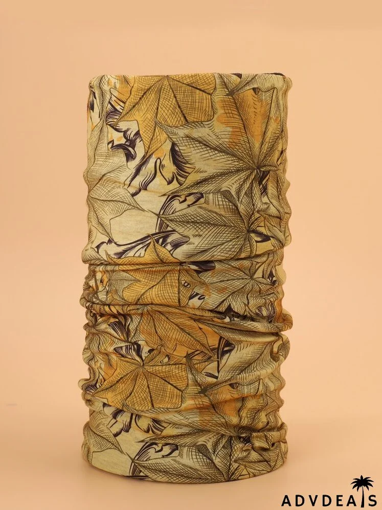 Leaf Print Infinity Scarf