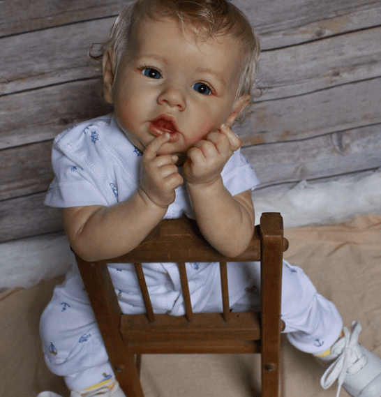 12'' Realistic Alive Simulation Handsome Silicone Reborn Baby Boy Doll George 2023, Kids Gift Idea -Creativegiftss® - [product_tag] Creativegiftss®