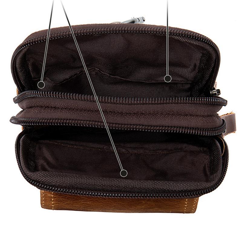 Retro Leather Crossbody Packs Waist Bag Shoulder Bags For Men