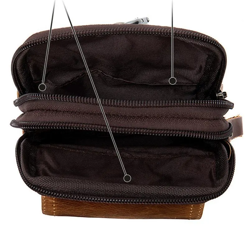 Retro Leather Crossbody Packs Waist Bag Shoulder Bags For Men