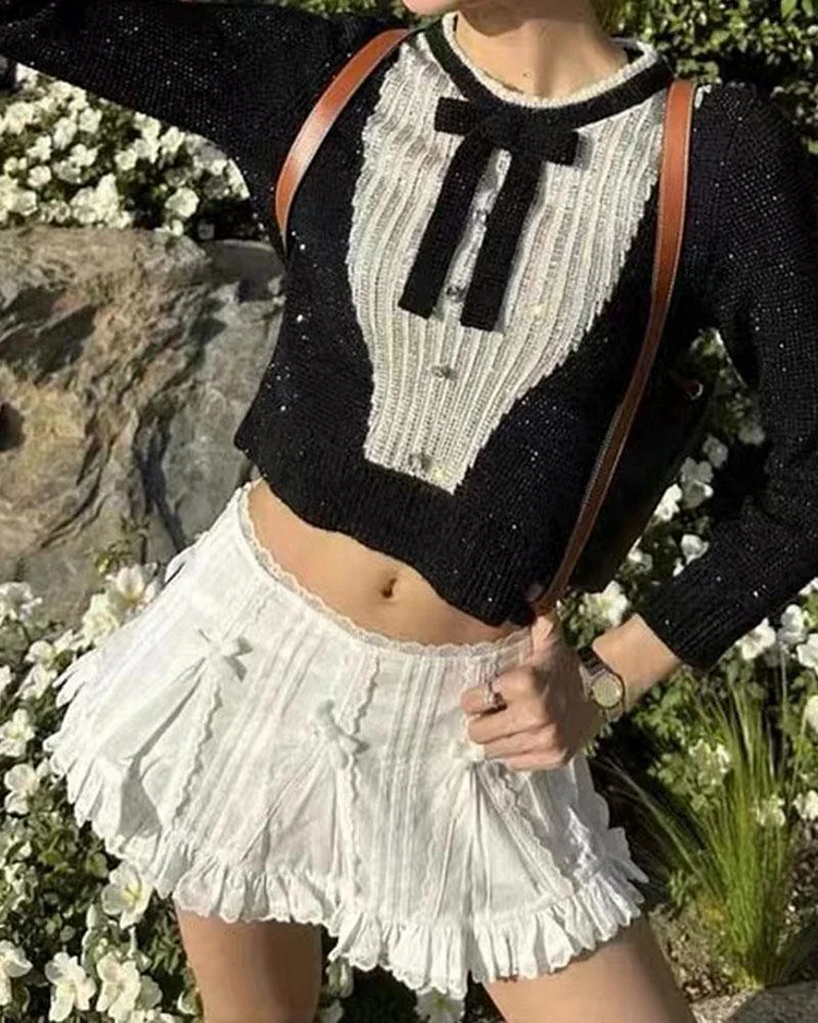 K-Pop Star Lace Mini Skirt