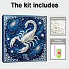 Framed Scorpio - Pearls Painting Kit DIY Diamond Painting Pearl Dot Crafts 25*25CM
