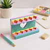 Support de rangement &agrave; d&eacute;coupes en forme de c&oelig;ur &agrave; 10 fentes, stylo &agrave; peinture multicolore et pince &agrave; &eacute;piler, support de rangement pour l&rsquo;organisation