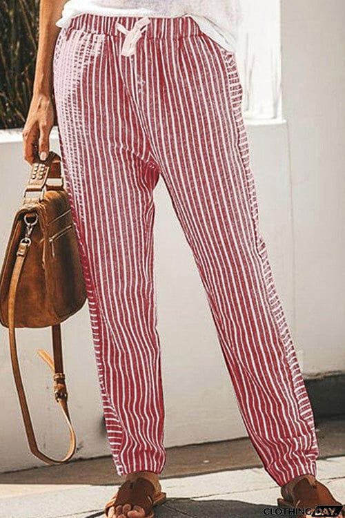 Casual Loose Lace Up Pants