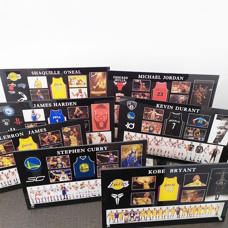 James Curry Nba Basketball Star Acrylic Jersey Decoration Kobe 36-piece Jersey Collection Desktop Decoration