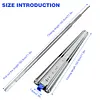 [US Local Warehouse] Heavy Duty Drawer Slides 3-Fold Guide Rail with Lock Full Extension Ball Bearing Rails 300 Lbs Drawer Slides for RV Truck Mechanical Cabinet