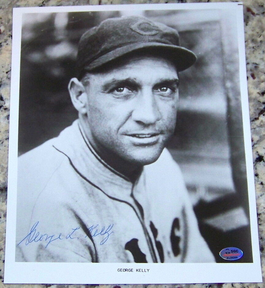 SALE! George Kelly Signed Autographed Auto 8x10 Baseball Photo Poster painting SGC COA!