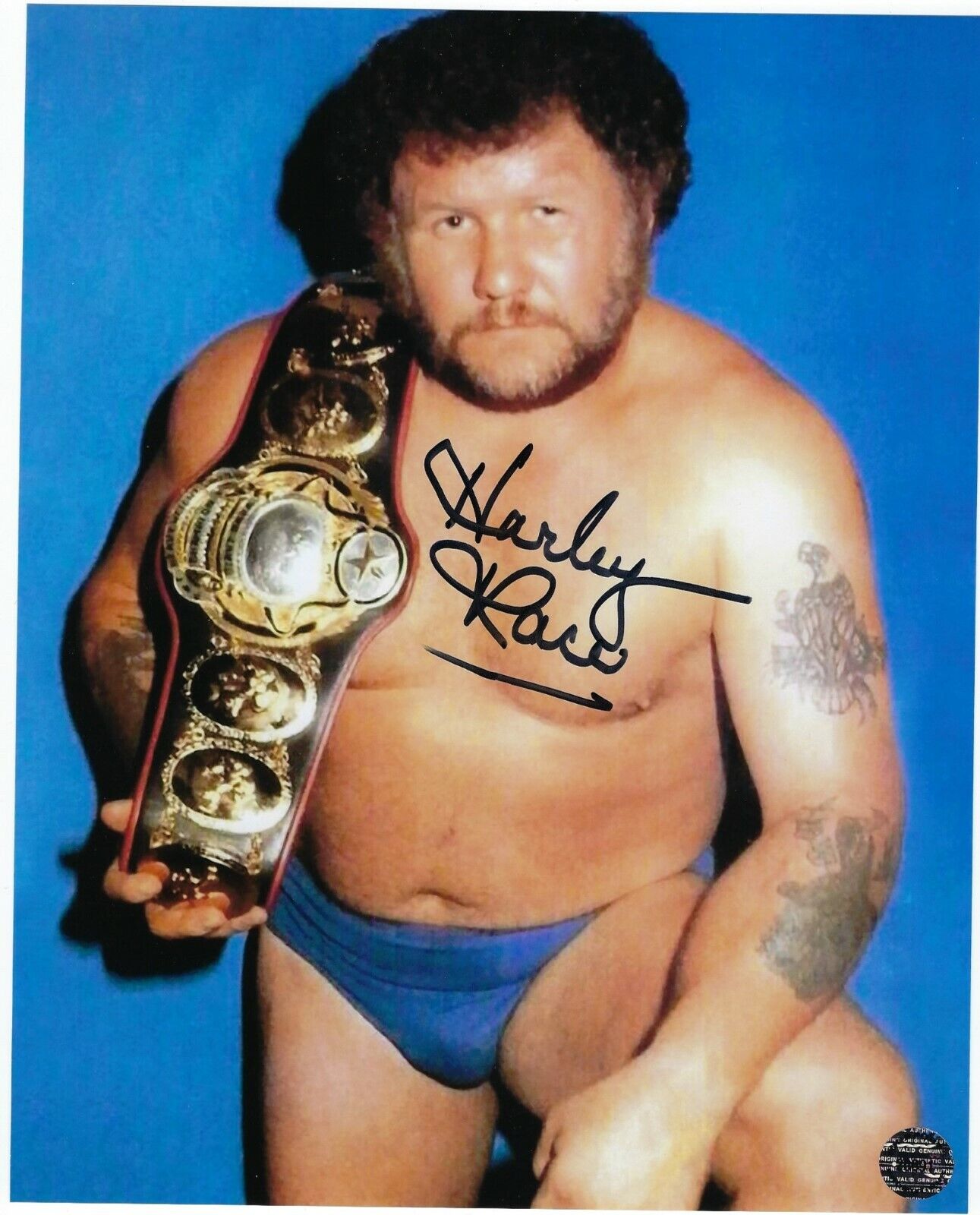 Harley Race - Wrestling WWF signed Photo Poster painting