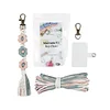 Daisy Flower Keychain Making Kits with Instruction Macrame Keychain Kit DIY Macrame Kits for Beginners Adults Handbags DIY Ornament Decor