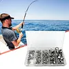 50pcs Ball Bearing Swivels Stainless Steel Fishing Connector Fishing Accessories