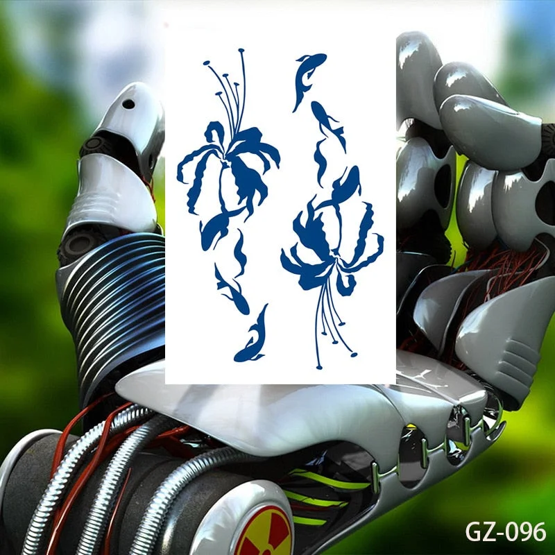 Temporary Waterproof Tattoos Stickers Creative Necklace Flowers Juice Ink Lasting Sexy Girls Arm Neck Waist Buttocks Fake Tatoo