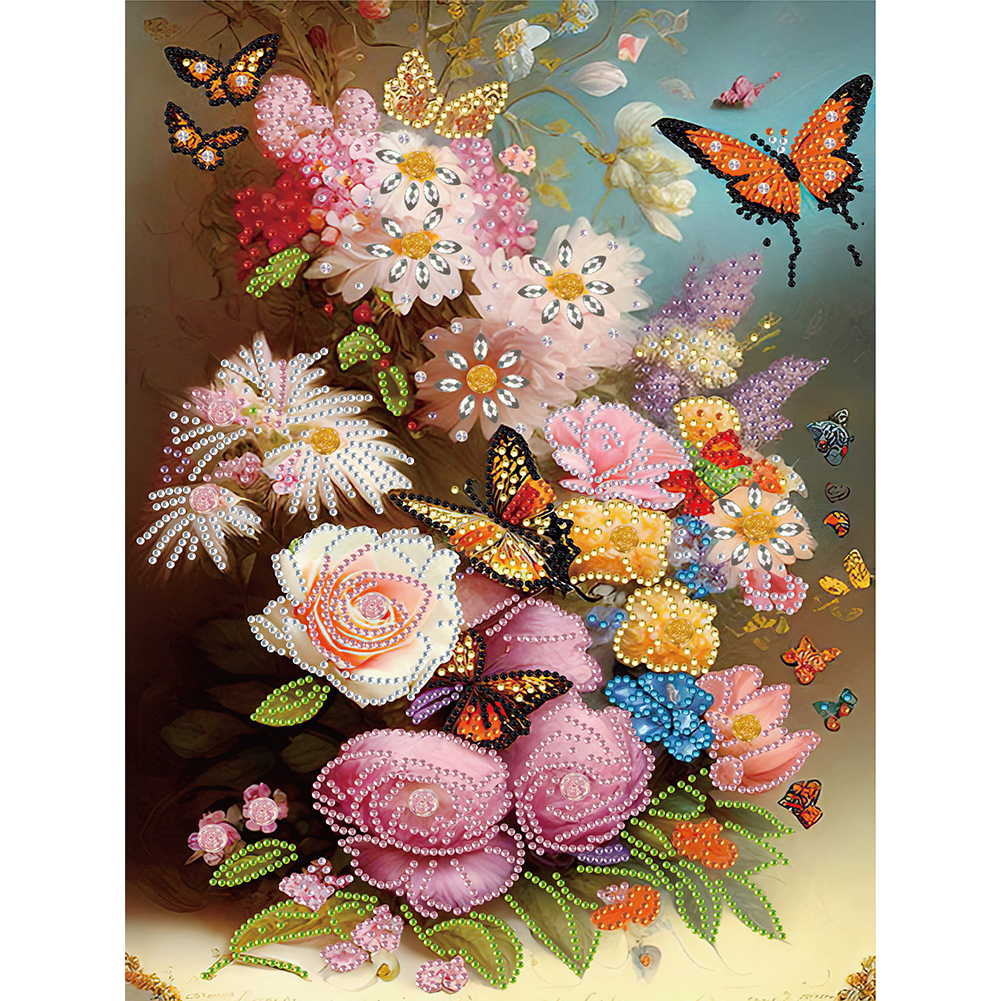 Classical Vase 30*40CM(Canvas) Special Shaped Drill Diamond Painting gbfke