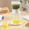 Portable Home Automatic Tea Brewing Set, Glass Teapot with Tea and Water Separator