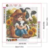 Vie d&rsquo;animaux de compagnie fille-plein diamant rond peinture-30 * 30cm