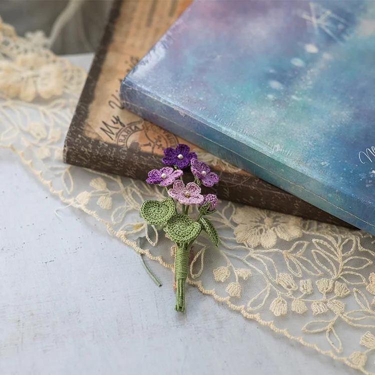 Fairy Tales Aesthetic Cottagecore Fashion Handmade Sweet Violet Brooch QueenFunky