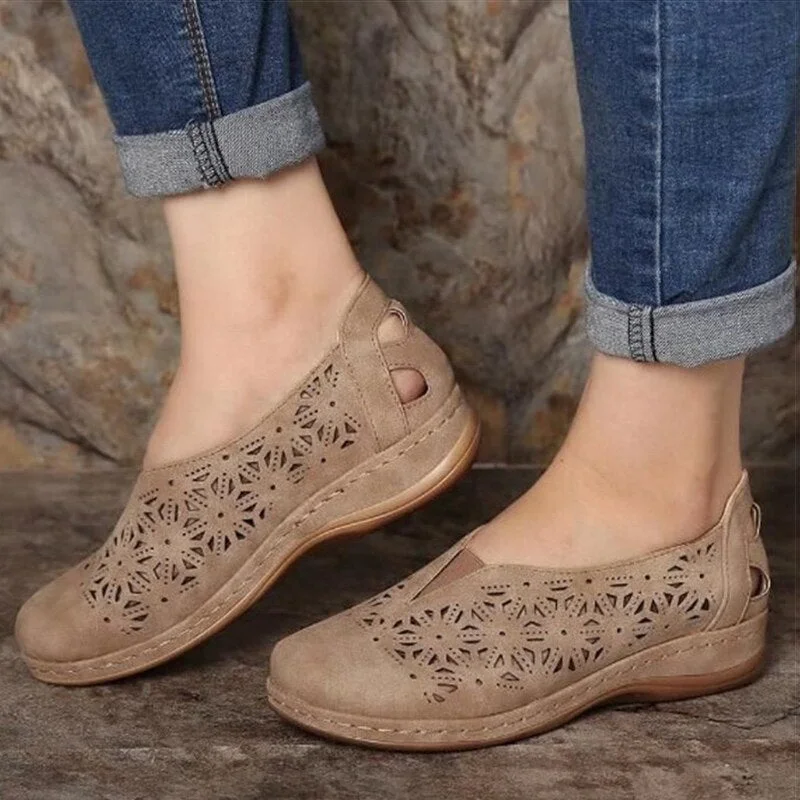 Women Sandals Retro Summer Shoes For Women Wedge Heels Sandals Summer Casual Chaussure Femme Mules Soft Bottom Wedges Shoes