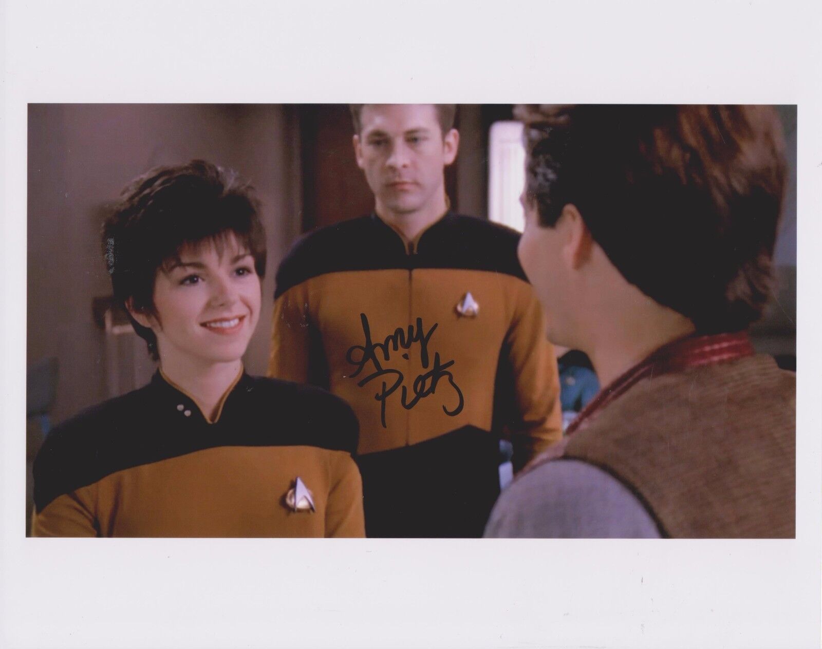 Amy Pietz Star Trek Original Autographed 8X10 Photo Poster painting