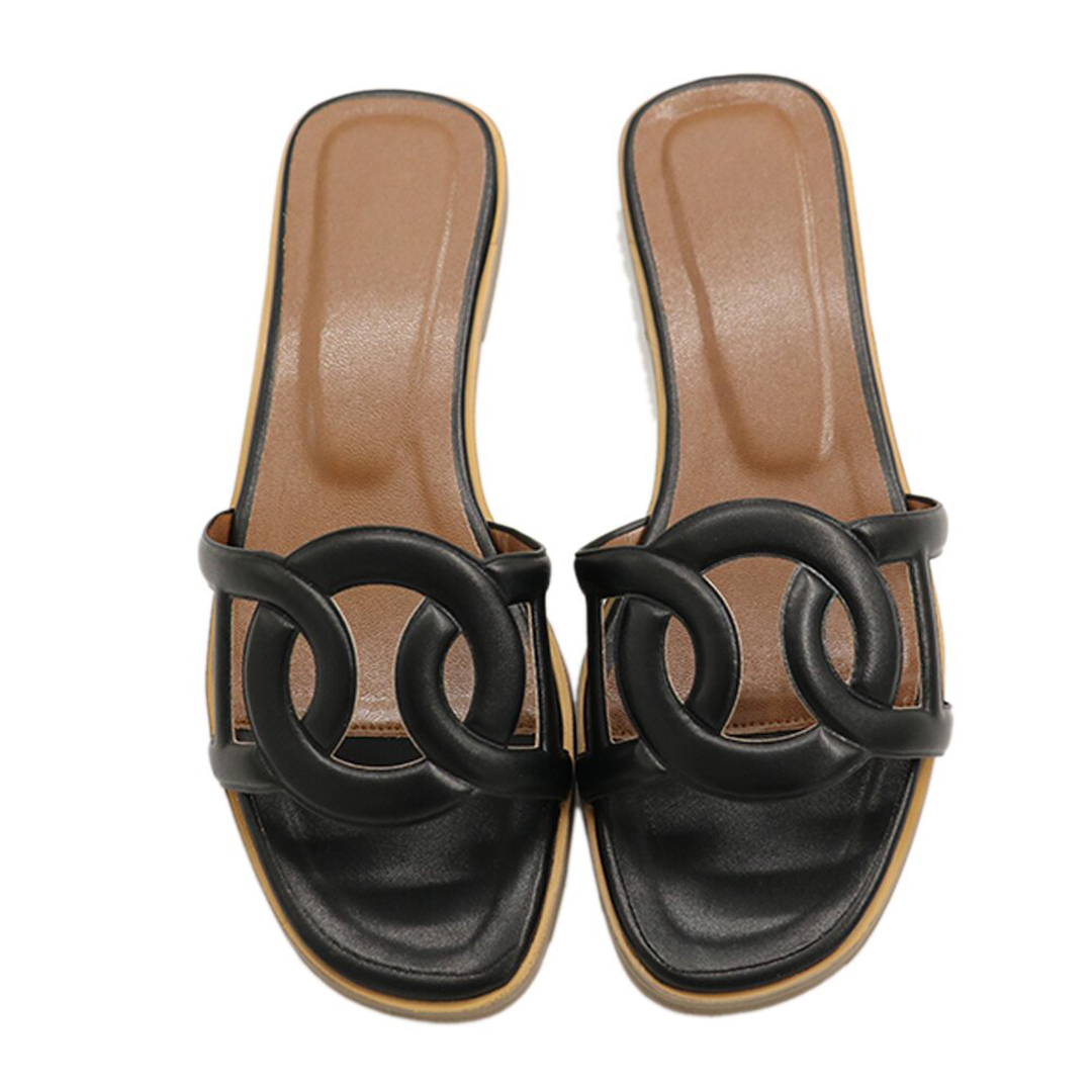 Circle Design Women's Summer Flats Slipers-MERUMOTE