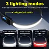 LED+COB Rechargeable Headlight Waterproof Head Lamp for Camping Fishing Hiking