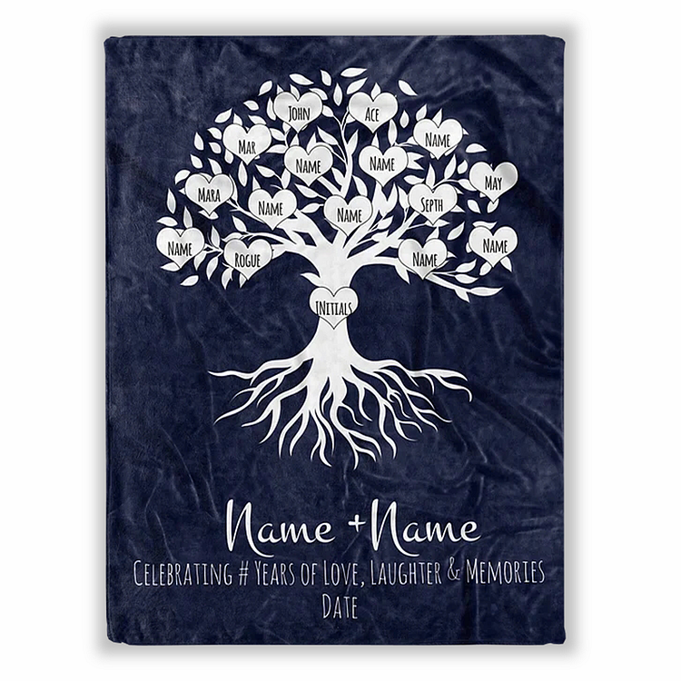 BlanketCute-Personalized Family Blanket with Your Family's Names | 04