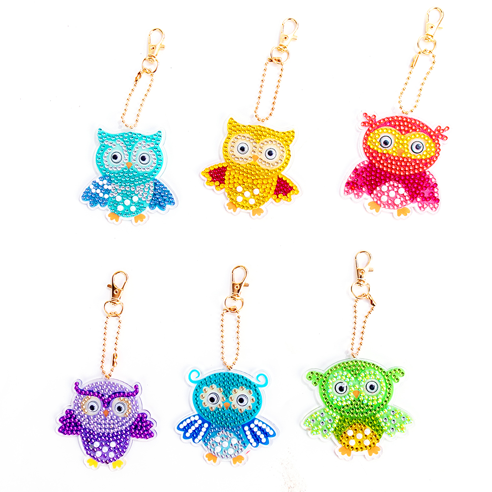 

6pcs Owl - 5D DIY Craft Keychain, 501 Original