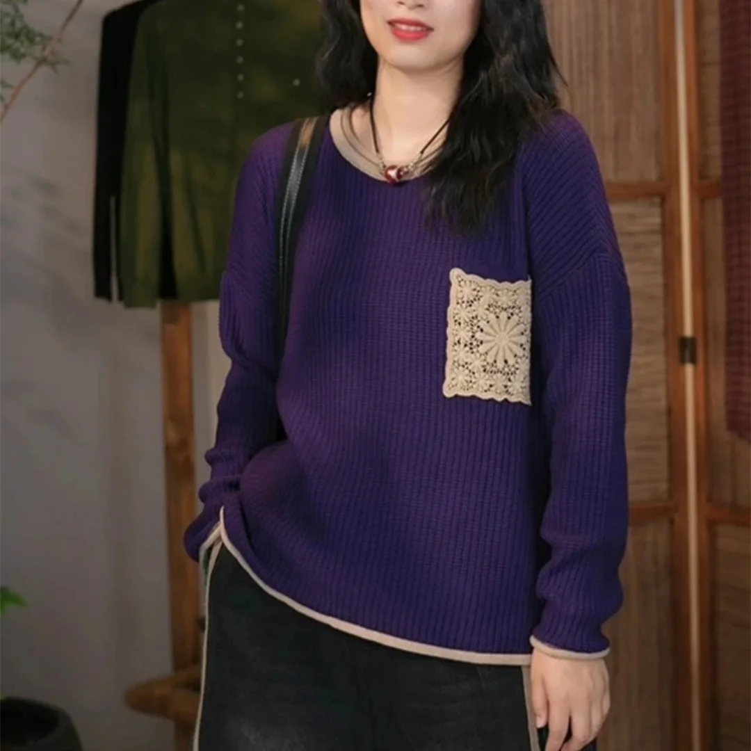 Chicfifth Sweater Women Winter Long Sleeve High Quality Autumn Vintage Top Knitted Cardigan