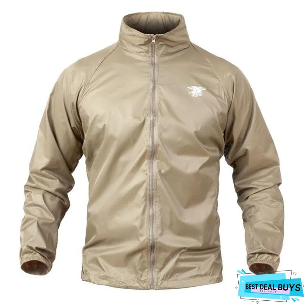 Men Lightweight Military Skin Windbreaker Waterproof Tactical Raincoats Windproof Army Outerwear Jackets