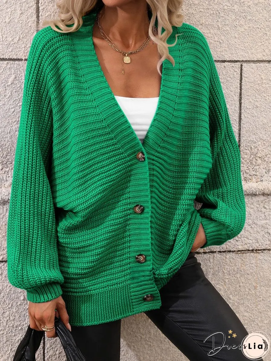 Chunky Knit Viscose Cardigan
