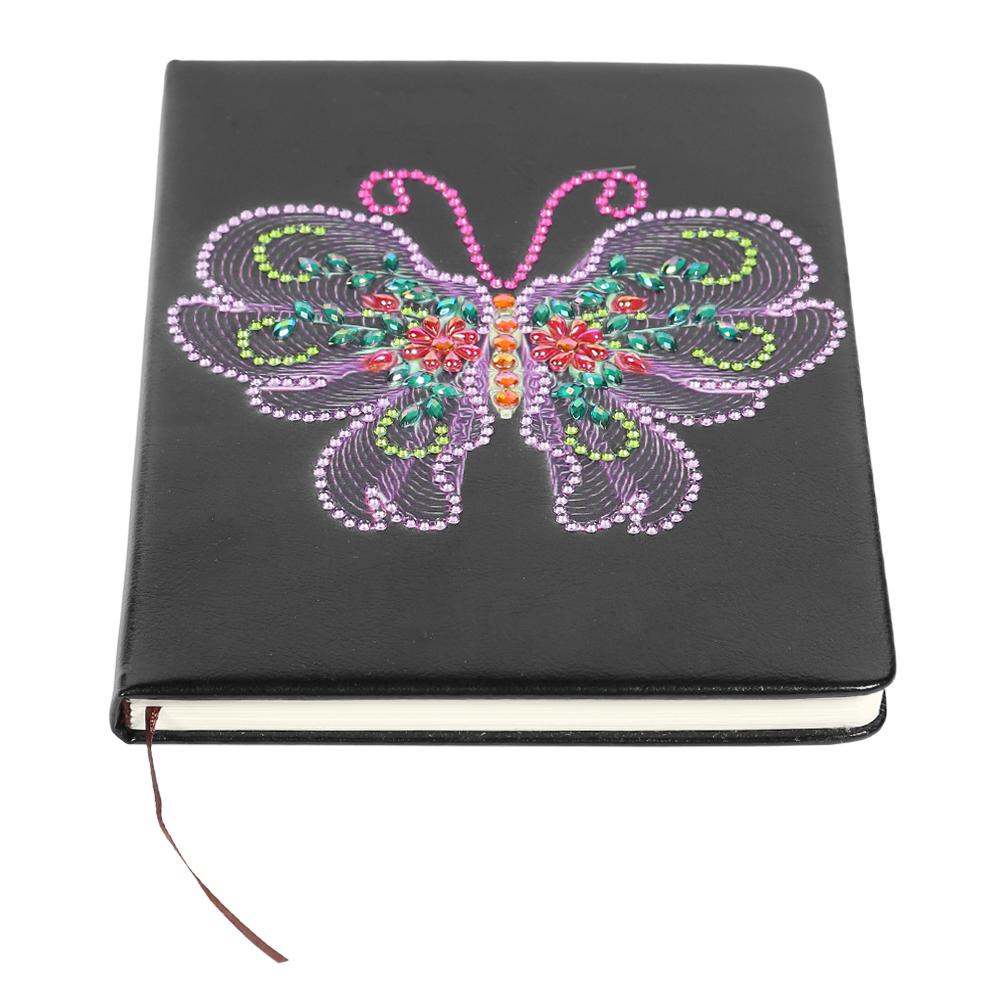 

Butterfly-DIY Creative Diamond 100 Pages Notebook, 501 Original