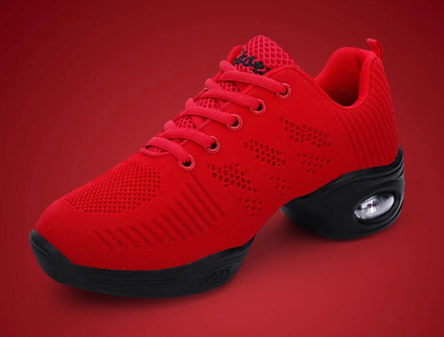 Brand Women Shoes Soft Outsole Woman Breath Jazz Hip Hop Shoes Feature Dance Sneakers Ladies Girl's Modern Jazz Dancing Shoes W3