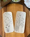 【6 PCS】Water Soluble Tall & Skinny Flowers Embroidery Pattern,peel and stick paper for ornaments