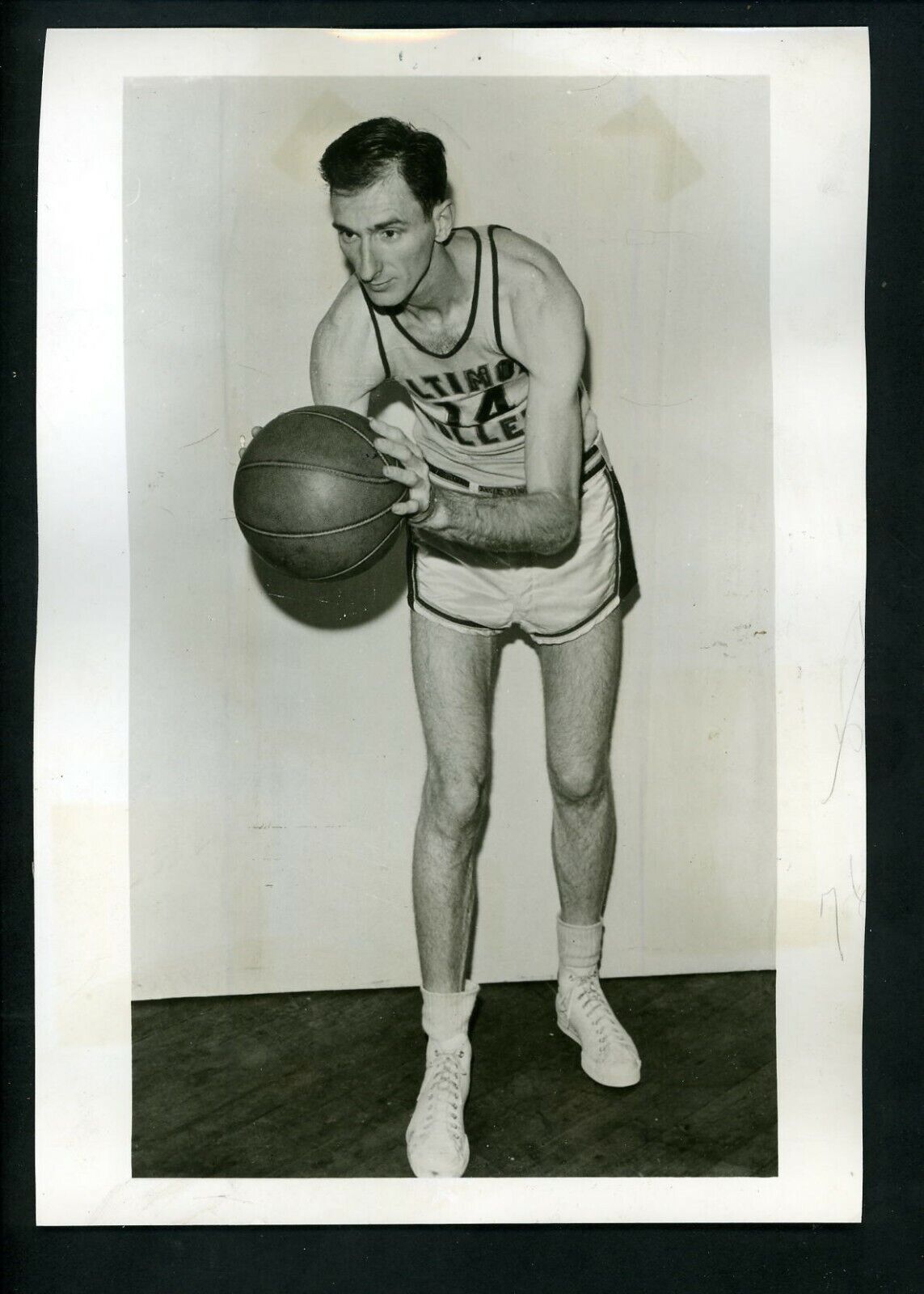 Red Rocha 1951 Type 1 Press Original Photo Poster painting Baltimore Bullets