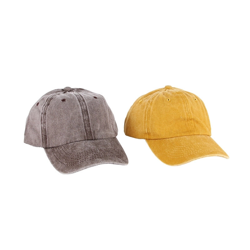 Washed Hat Distressed Baseball Cap Vintage Cap Men's Soft Top Light Plate Solid Color Hat Women's Outdoor Cowboy Hat4