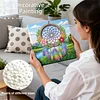 (25x25cm)DIY Dreamcatcher Framed Handmade Pearl Painting Art Craft Kit Living Home Decor