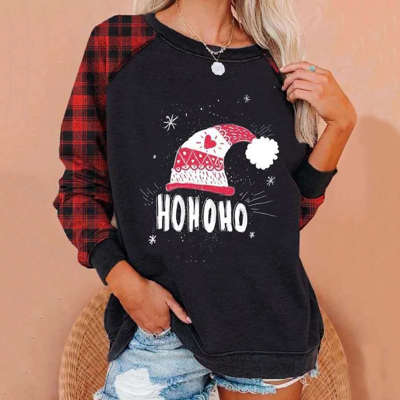 Hohoho Printed Comfortable Women's Long-Sleeved T-shirt