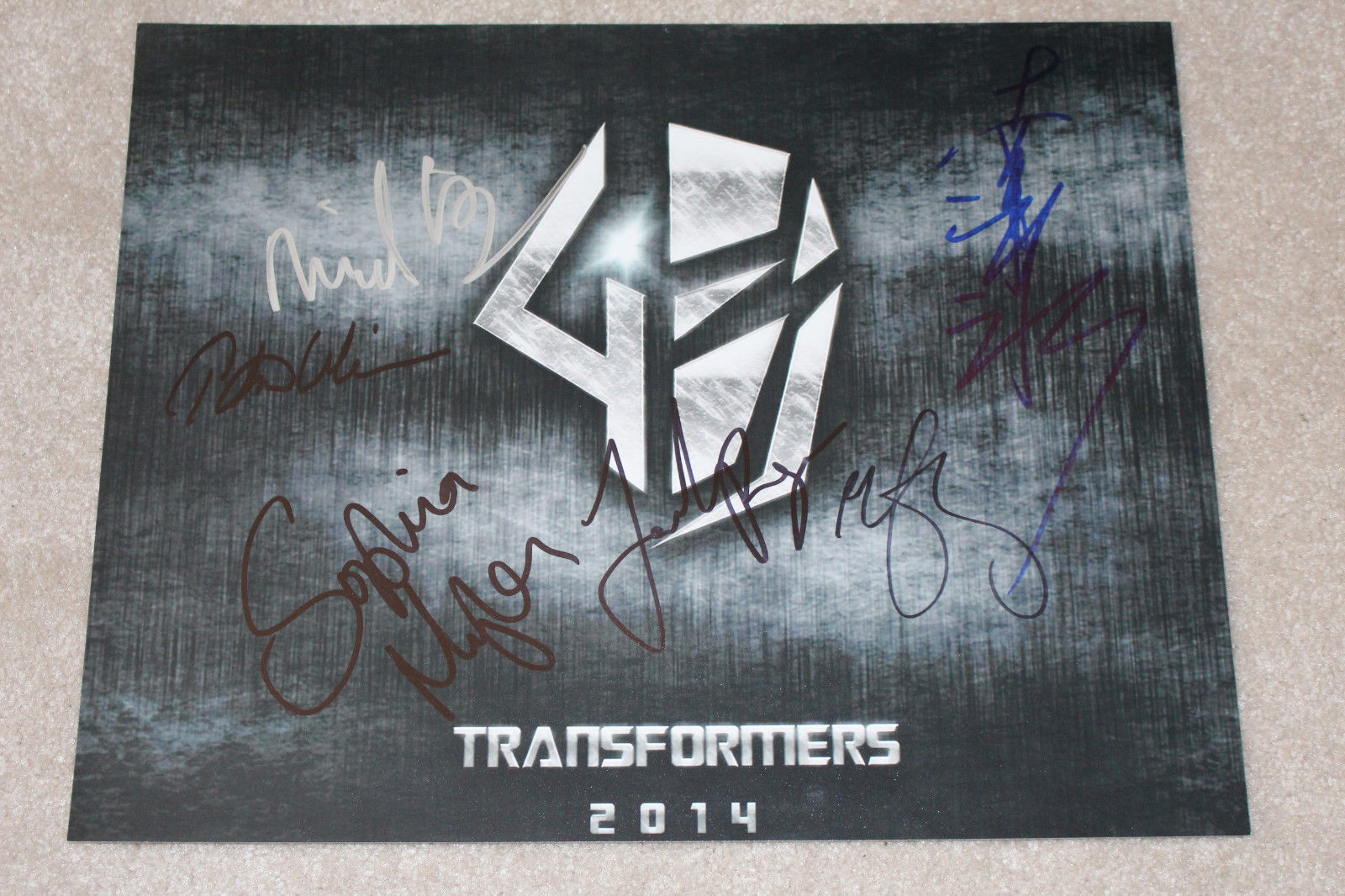 TRANSFORMERS: AGE OF EXTINCTION CAST SIGNED 11X14 Photo Poster painting w/COA WAHLBERG BAY X6