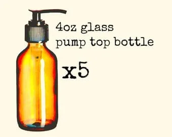pornhint Pornhint Glass Pump Bottle, 4oz Glass Bottle, Glass Pump Dispenser, Glass Bottle with Pump, Lotion Bottle, Massage Oil Bottle, Pump Dispenser Bottle