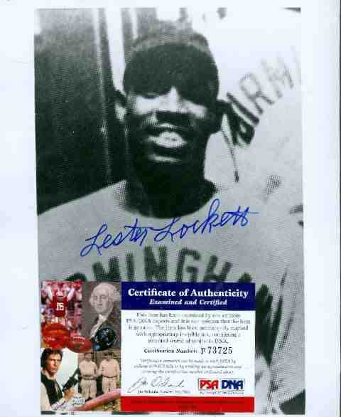 Lester Lockett Negro Leagu Autograph 8x10 Photo Poster painting Psa/dna