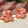 Loving Pink Blossom Flower Earrings